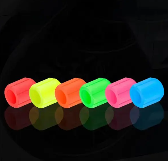 4Pcs Luminous Valve Caps – Night Glowing Tyre Caps for Car, Motorcycle & Bicycle
